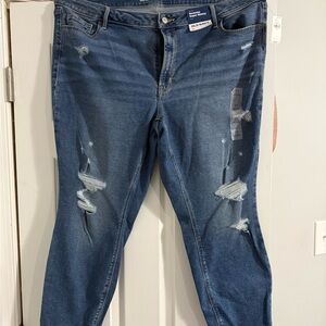 Old Navy Women's Distressed Skinny Jeans - Blue